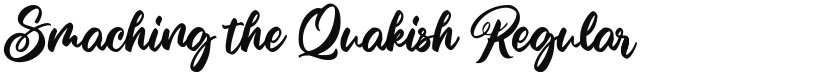 Smaching the Quakish font download