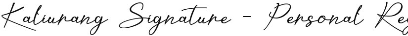 Kaliurang Signature - Personal font download