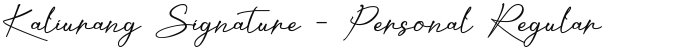 Kaliurang Signature - Personal Regular