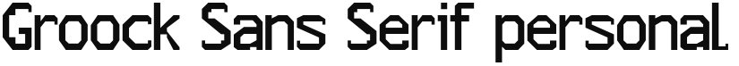 Groock Sans Serif personal use font download