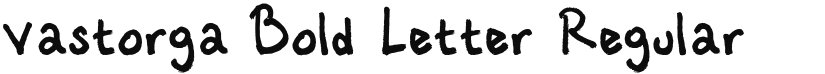 Vastorga  Letter font download
