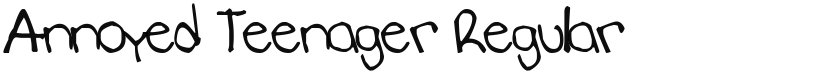 Annoyed Teenager font download
