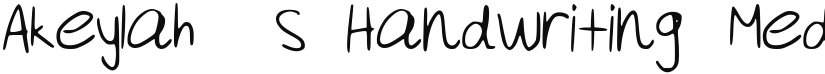 Akeylah__s_Handwriting font download