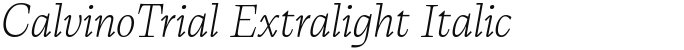 CalvinoTrial Extralight Italic