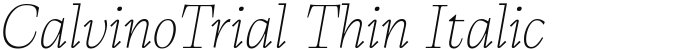 CalvinoTrial Thin Italic