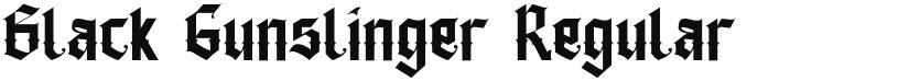 Black Gunslinger font download