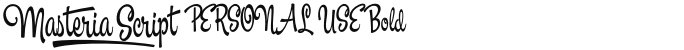 Masteria Script PERSONAL USE Bold