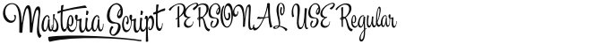 Masteria Script PERSONAL USE Regular