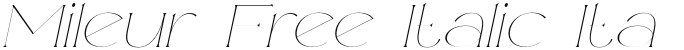 Mileur Free Italic Ita12