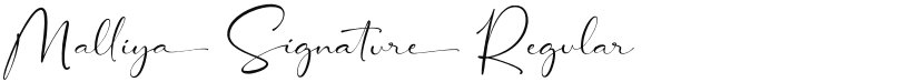 Malliya Signature font download