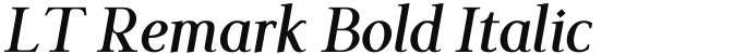 LT Remark Bold Italic