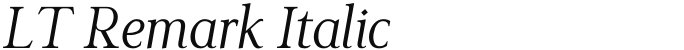 LT Remark Italic