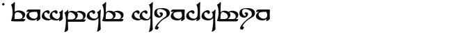 Tengwar Sindarin