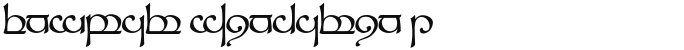 Tengwar Sindarin 1