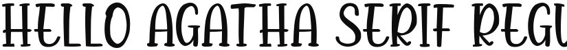 Hello Agatha Serif font download