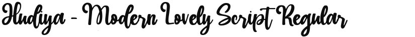 Hudiya - Modern Lovely Script font download