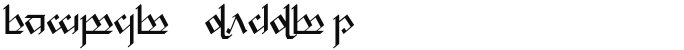 Tengwar Noldor 1