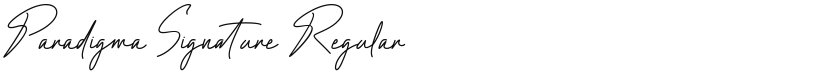 Paradigma Signature font download