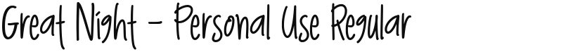 Great Night - Personal Use font download