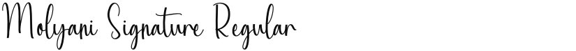 Molyani Signature font download
