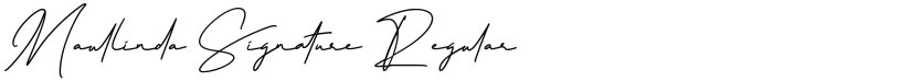 Maullinda Signature font download