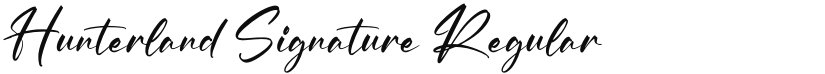 Hunterland Signature font download