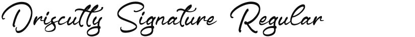 Driscutty Signature font download