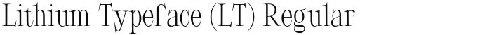 Lithium Typeface (LT) Regular
