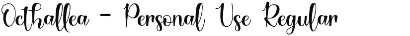 Octhallea - Personal Use font download