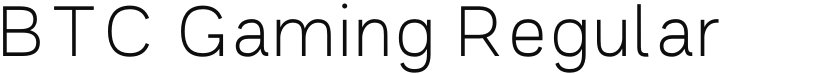 BTC Gaming font download