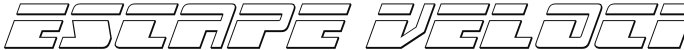 Escape Velocity Outline Italic Regular