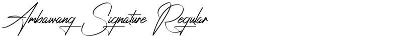 Ambawang Signature font download
