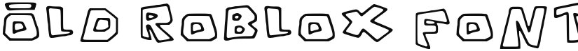 Old Roblox Font font download