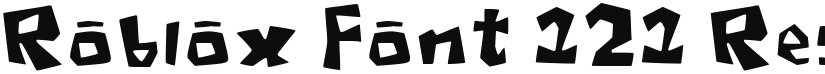 Roblox Font 121 font download