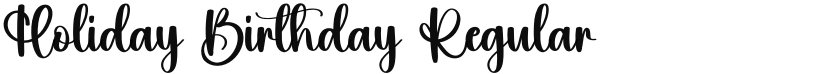 Holiday Birthday font download
