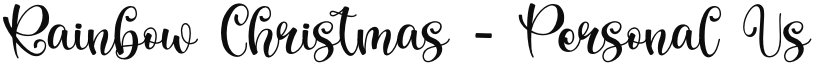 Rainbow Christmas - Personal Us font download
