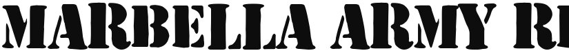 Marbella Army font download
