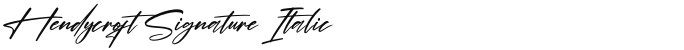 Hendycroft Signature Italic