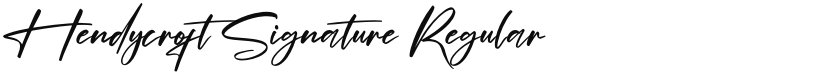 Hendycroft Signature font download