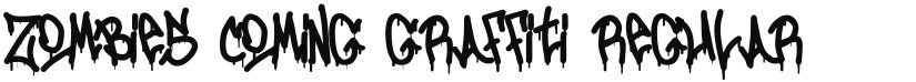 Zombies Coming Graffiti font download