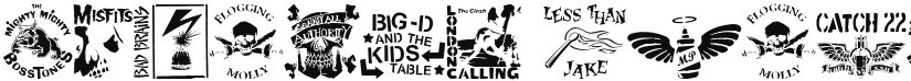 Stencil Punks Band Logos font download