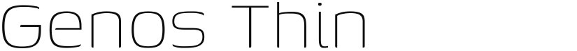 Genos Thin font download