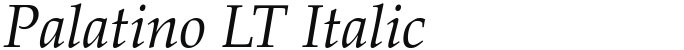 Palatino LT Italic