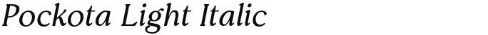 Pockota Light Italic