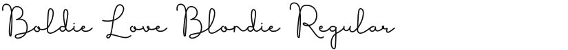 Boldie Love Blondie font download
