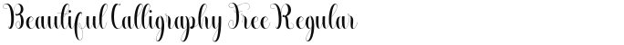 Beautiful Calligraphy Free Regular