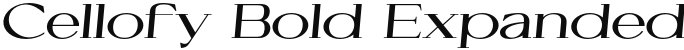 Cellofy Bold Expanded Italic