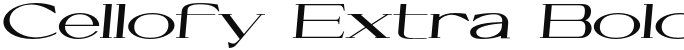 Cellofy Extra Bold Extra Expanded Italic
