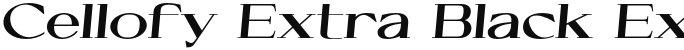 Cellofy Extra Black Expanded Italic