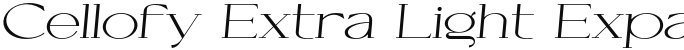 Cellofy Extra Light Expanded Italic